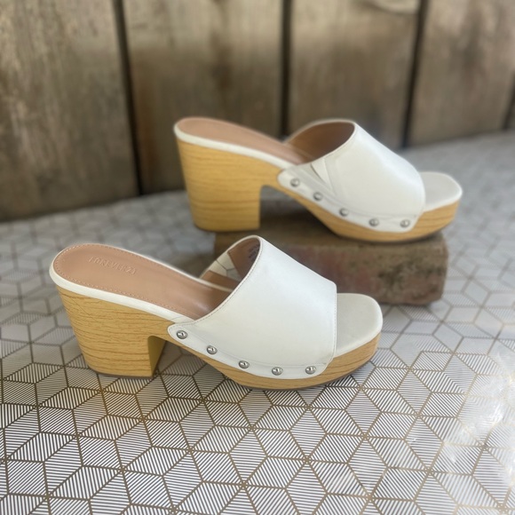 New not in box. Forever 21 white mules. - Picture 8 of 8